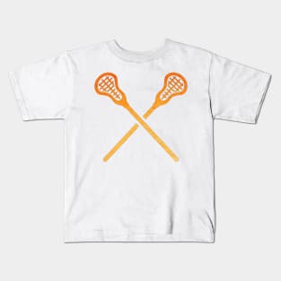 Lacrosse Stick Orange Kids T-Shirt